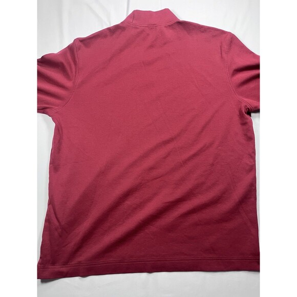 Scott Barber Men's L Large Mock Turtleneck Burgundy 100% Pima Cotton Knit - Picture 2 of 9
